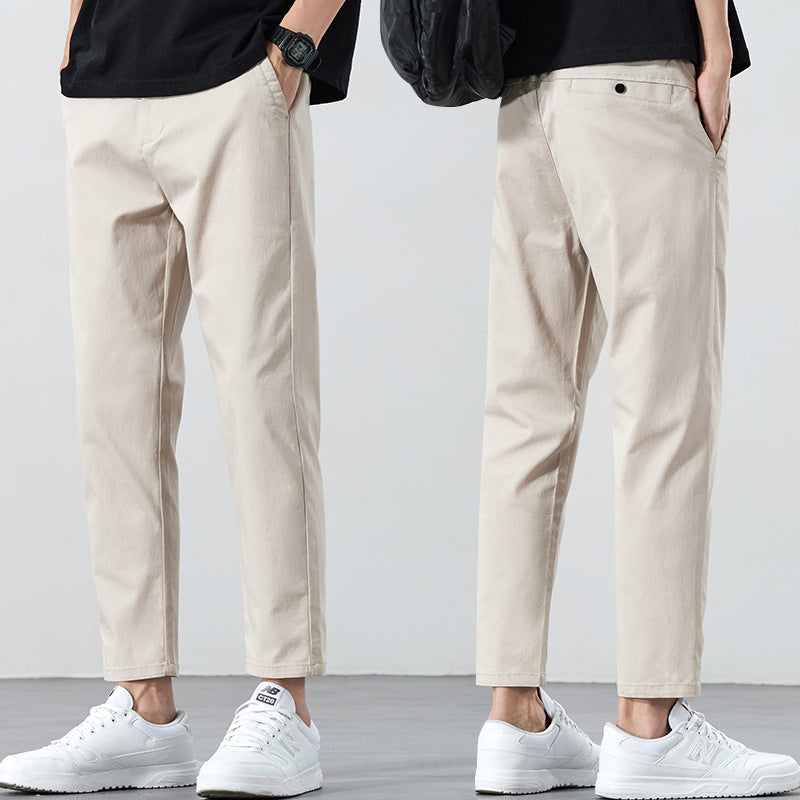 Men's Solid-Colored Versatile Casual Work Pants