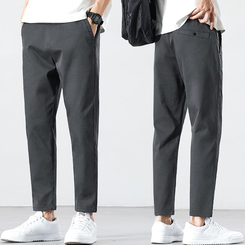 Men's Solid-Colored Versatile Casual Work Pants