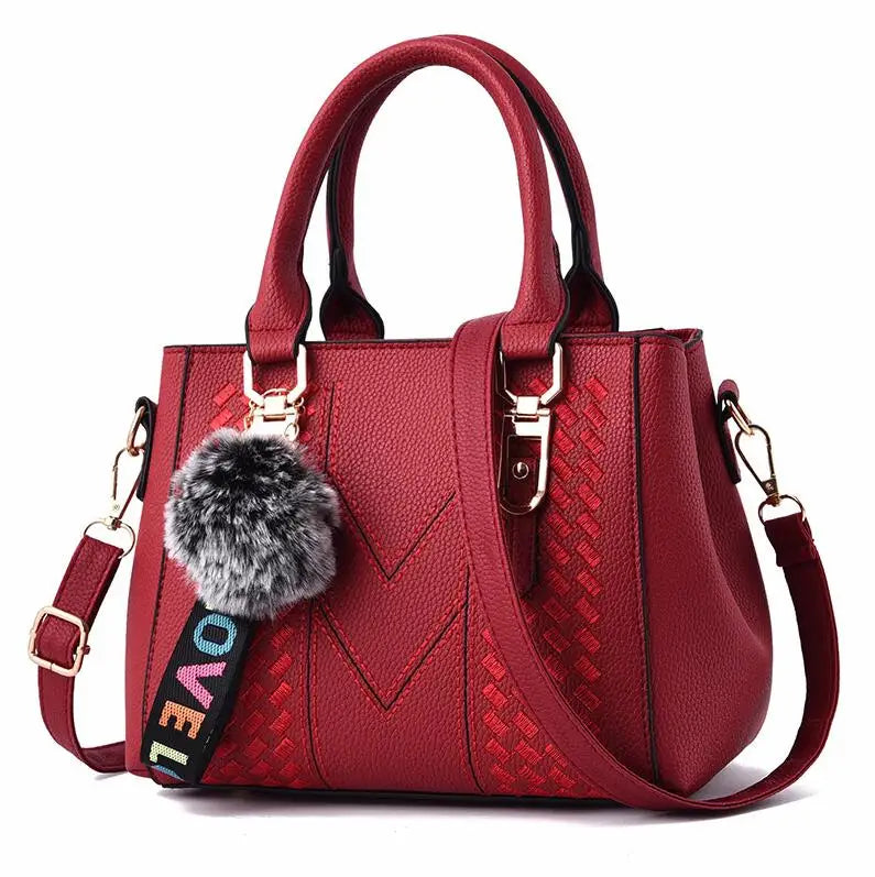 Women's Embroidered Leather Handbag
