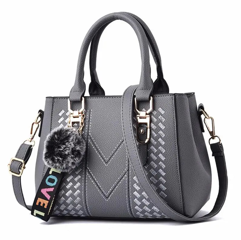 Women's Embroidered Leather Handbag