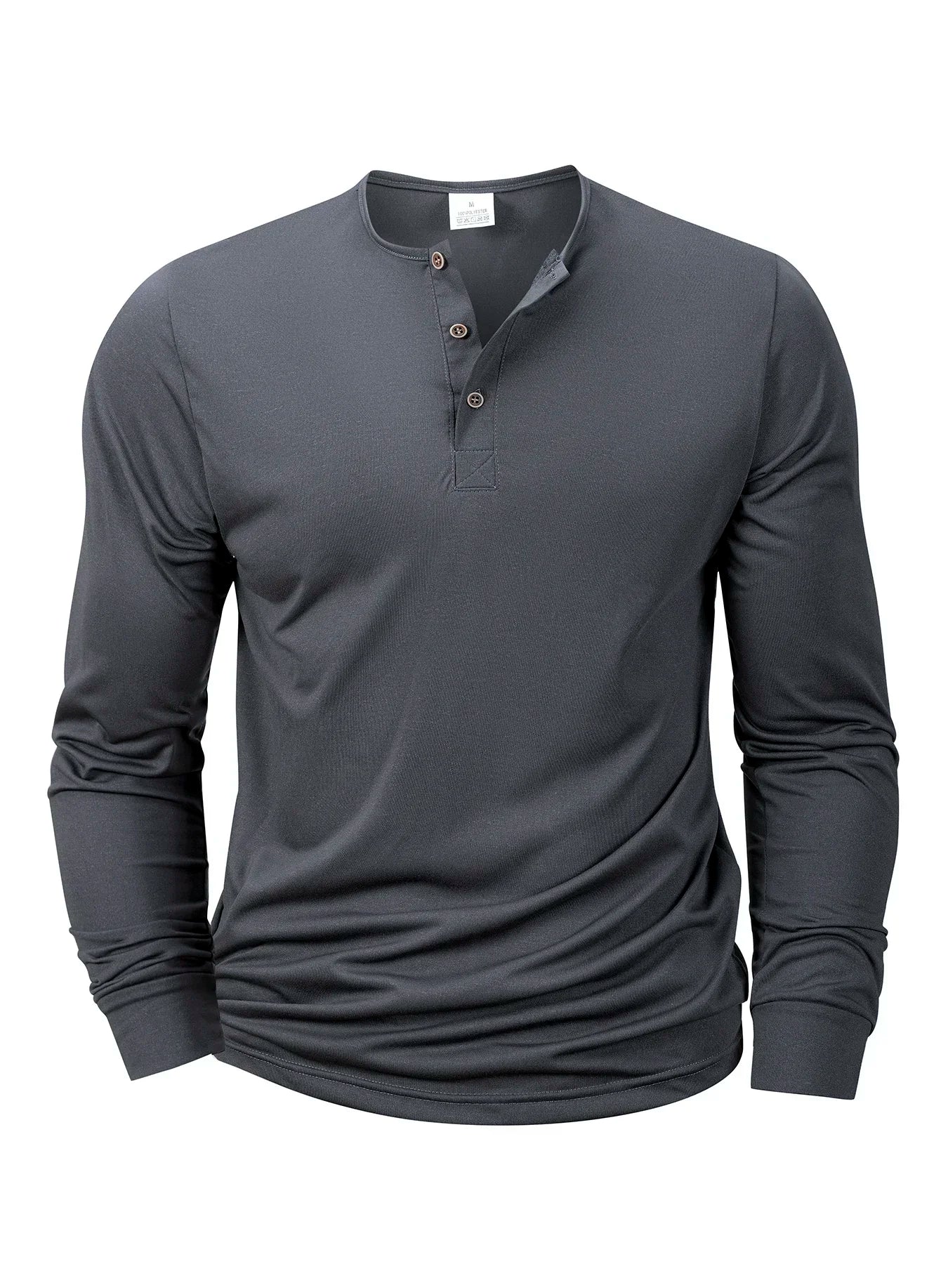 Button Neck Long Sleeve Tee