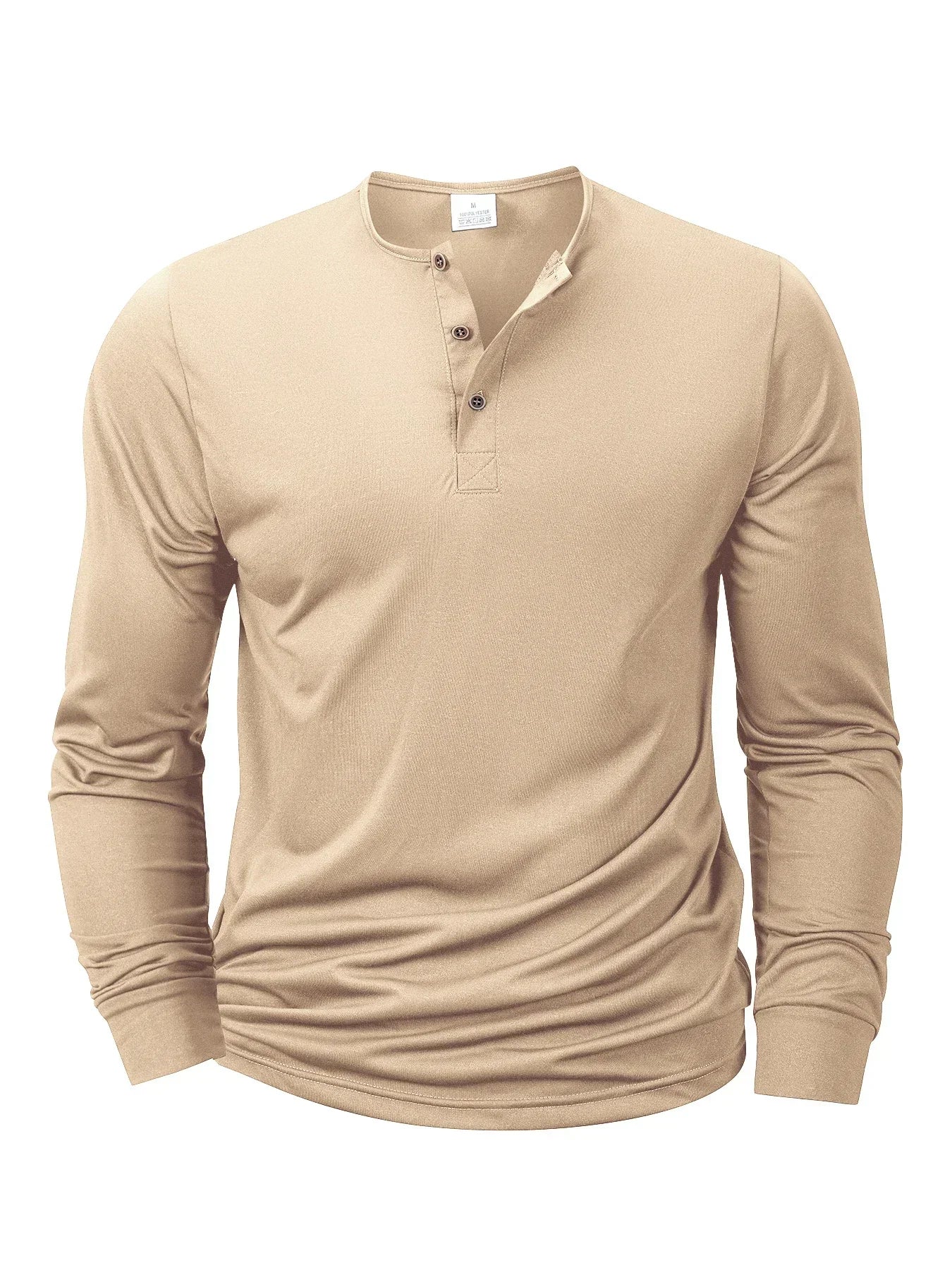 Button Neck Long Sleeve Tee