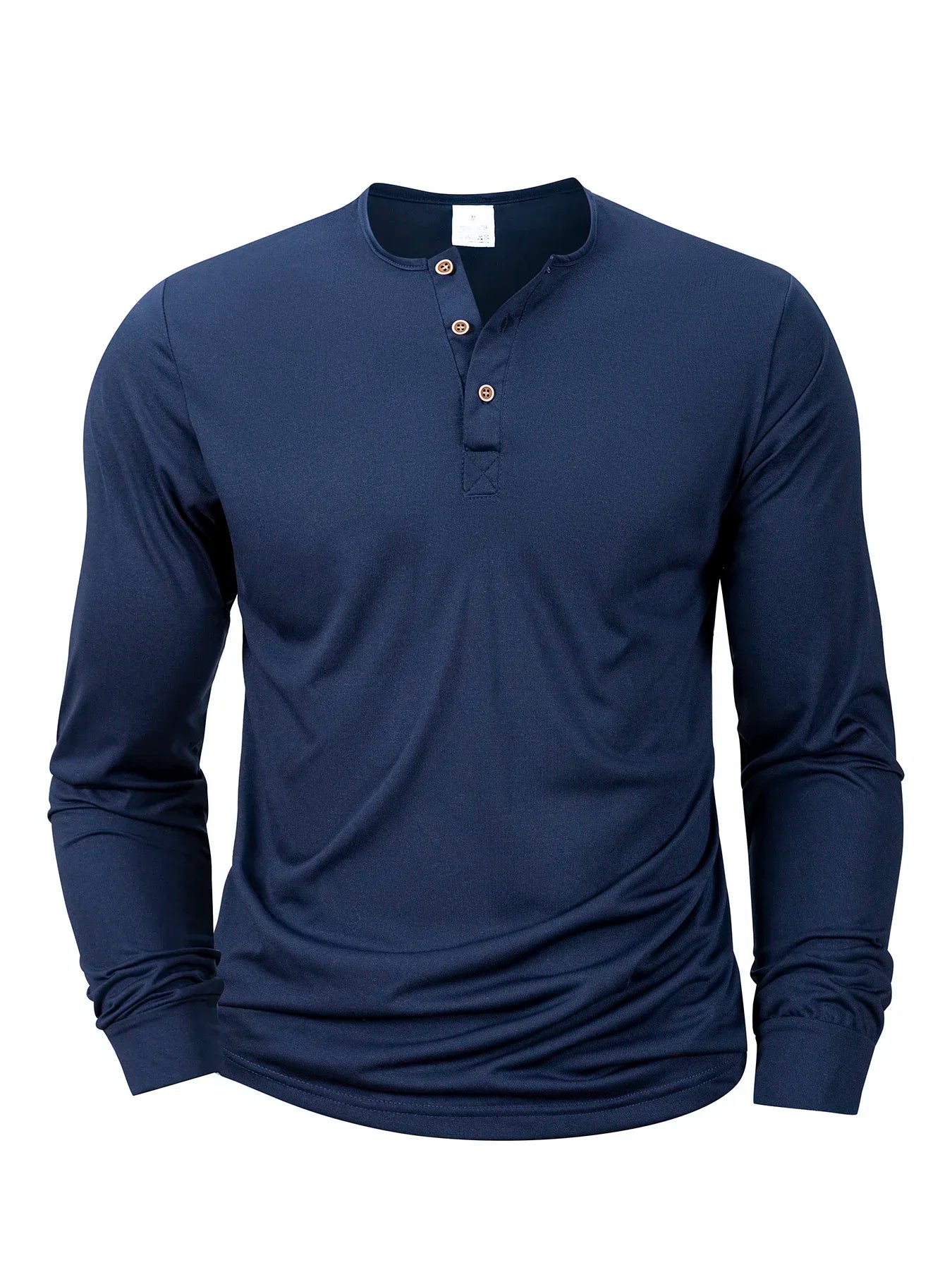 Button Neck Long Sleeve Tee