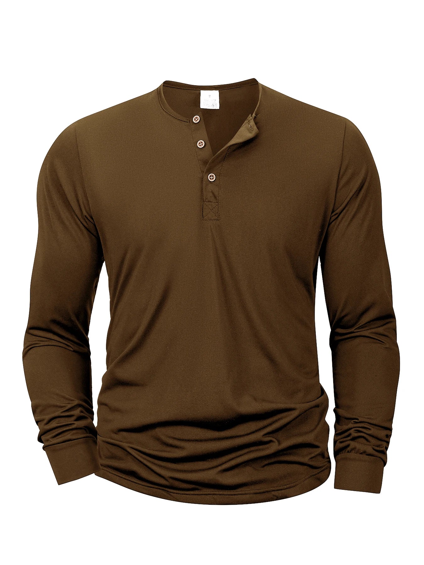 Button Neck Long Sleeve Tee